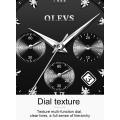 OLEVS Mens Wrist Watch Cool  Day Date Analog Quartz Display with  Stainless Steel Band OEM Logo Custom Watch